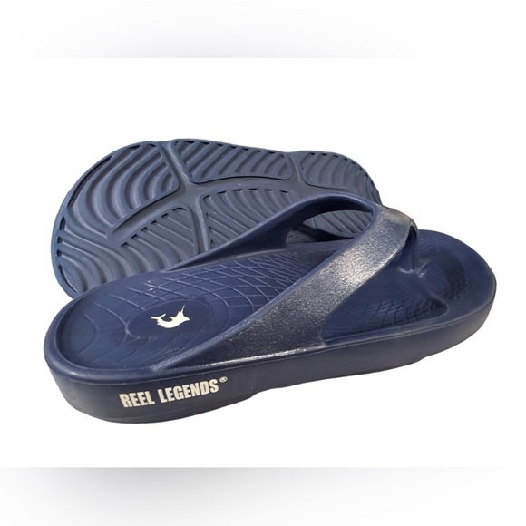 🐟 REEL LEGENDS! LIKE NEW SLIDE! NAVY UNISEX!! STRONG, DURABLE, COMFY! - Picture 4 of 15